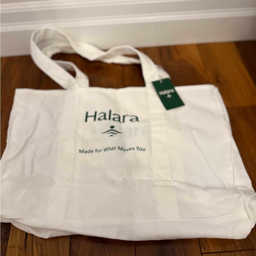 HALARA White Canvas Tote Bag Minimalist Everyday Essential